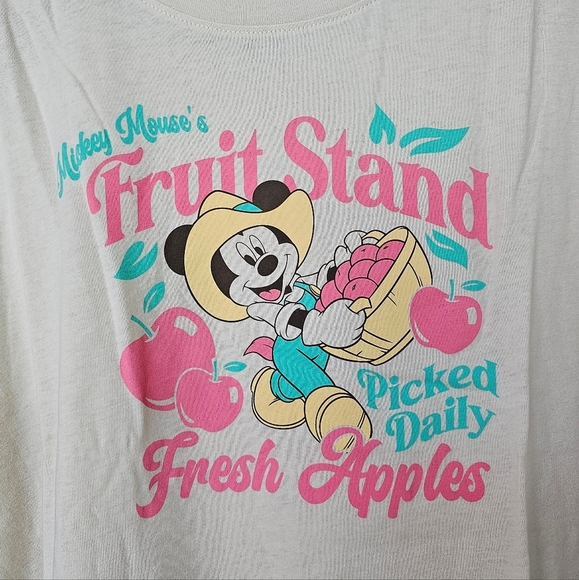 TORRID Women's Mickey Mouse Fruit Stand Tee in Desert Sandstone, 2X (18-20) - Picture 7 of 9